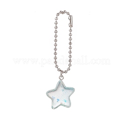 12Pcs 2 Styles Gradient Color Star & Heart Resin Pendant Decorations&nbsp;HJEW-JM00868
