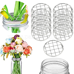 15Pcs Galvanized Iron Mason Jar Flower Frog Lid&nbsp;AJEW-GF0007-42