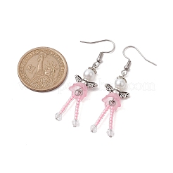304 Stainless Steel Fairy Dangle Earrings&nbsp;EJEW-MZ00129-02