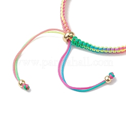 Gradient Color Braided Nylon Cord Slider Bracelet Making&nbsp;AJEW-JB01234-01