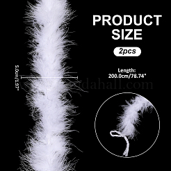 Turkey Feather Strips&nbsp;DIY-WH0504-908B