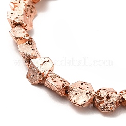 Electroplated Natural Lava Rock Beads Strands&nbsp;G-G984-13RG