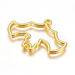 Zinc Alloy Open Back Bezel Pendants&nbsp;PALLOY-D199-16G
