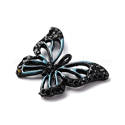 Spray Paint Alloy Rhinestones Pendants&nbsp;ALRI-E130-01EB-03