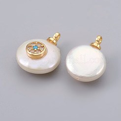 Natural Cultured Freshwater Pearl Pendants&nbsp;PEAR-F008-17G