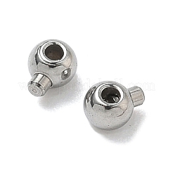 304 Stainless Steel Crimp Beads&nbsp;X-STAS-G361-02P