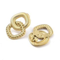 Ion Plating(IP) 304 Stainless Steel Stud Earrings&nbsp;EJEW-P258-27G