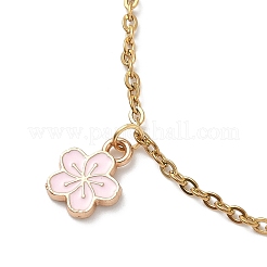 Flower Alloy Enamel Charm Bracelets&nbsp;BJEW-JB12285-03