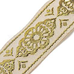 Ethnic Style Polyester Jacquard Flower Ribbon&nbsp;OCOR-XCP0002-38