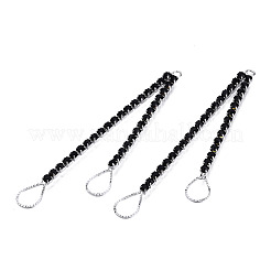Brass Pave Crystal Rhinestone Chain with Teardrop Big Pendants&nbsp;KK-N216-424-02P