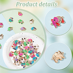 50Pcs 10 Colors Alloy Crystal Rhinestone Connector Charms&nbsp;PALLOY-PH00022-25