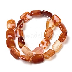Natural Striped Agate/Banded Agate Beads Strands&nbsp;G-B137-B01-01G