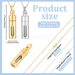 2Pcs 304 Stainless Steel Perfume Bottle Pendants&nbsp;DIY-PH0036-95