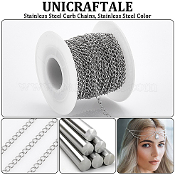1Roll 304 Stainless Steel Curb Chains&nbsp;CHS-UN0001-27