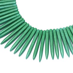 Synthetic Turquoise Graduated Spike Beads Strands&nbsp;G-F604-10C