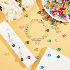 Round Transparent Crackle Glass Beads&nbsp;CCG-X0007-8mm-01