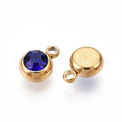 201 Stainless Steel Rhinestone Charms&nbsp;STAS-S068-16G