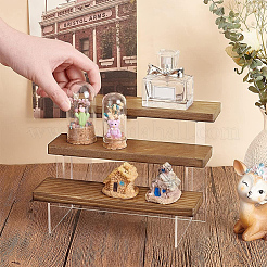 3-Tier Transparent Acrylic Action Figures Display Risers&nbsp;ODIS-WH0002-91-WH