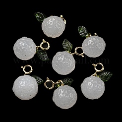 Natural White Agate Pendant Decorations&nbsp;G-R489-25G