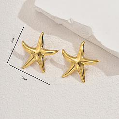 Stylish 201 Stainless Steel Starfish Stud Earrings&nbsp;ZQ5890