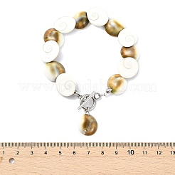 Natural Shiva Eye Shell Charm Bracelets&nbsp;BJEW-JB14014