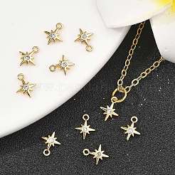 SHEGRACE Brass Clear Cubic Zirconia Charms&nbsp;XGRQ2O492-425G