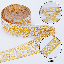2 Rolls 2 Colors Ethnic Style Polyester Silk Grosgrain Ribbon&nbsp;OCOR-GF0003-68