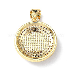 Real 18K Gold Plated Brass Clear Cubic Zirconia Pendants&nbsp;ZIRC-L102-12G
