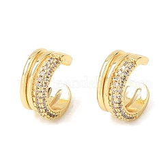 Brass Micro Pave Cubic Zirconia Cuff Earrings for Women&nbsp;CU-CBAE7DF-21G