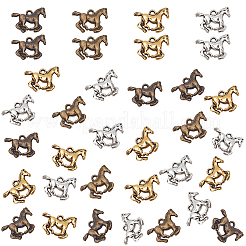 120Pcs 4 Colors Tibetan Style Alloy Pendants&nbsp;TIBEP-PH0005-20-RS
