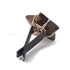 Wire Wrapped Star Natural Gemstone Car Air Vent Clips&nbsp;JEWB-BR00138
