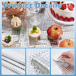 Polyester with Square PET Paillette Fabric&nbsp;AJEW-WH0314-702
