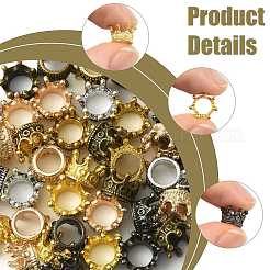 60Pcs 6 Colors Tibetan Style Alloy Beads&nbsp;FIND-FS0004-91