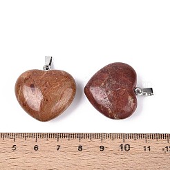Natural Polychrome Jasper/Picasso Stone/Picasso Jasper Pendants&nbsp;G-N349-05C-P