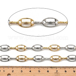 304 Stainless Steel Two Tone Oval Link Chains&nbsp;CHS-F022-02GP