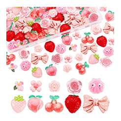80Pcs 10 Styles Transparent & Opaque Resin Cabochons&nbsp;RESI-PH0002-61
