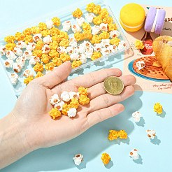 100Pcs 2 Colors Resin Popcorn Miniature Ornaments&nbsp;RESI-CJ0005-34