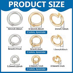 24Pcs 6 Styles Brass Locking Jump Rings&nbsp;KK-PH0012-77