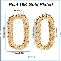 6Pcs Brass Spring Gate Rings&nbsp;KK-SC0005-71