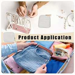 Cloth Jewelry Storage Zipper Bags with Tassel for Earrings Rings Bracelets Necklaces&nbsp;AJEW-WH0596-664A