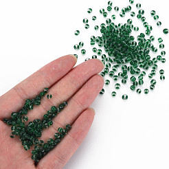 6/0 Transparent Two Tone Glass Seed Beads&nbsp;SEED-T006-01C-C09