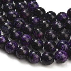 Natural Fire Crackle Agate(Dyed & Heated) Beads Strands&nbsp;G-K425-A01-14mm