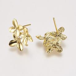 Rack Plating Brass Stud Earring Findings&nbsp;KK-P105-28