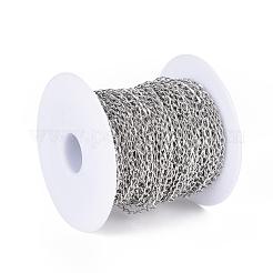 Tarnish Resistant 304 Stainless Steel Curb Chains&nbsp;STAS-O076-06