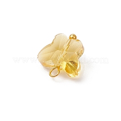 7Pcs Glass Butterfly Charms&nbsp;PALLOY-JF03227-03