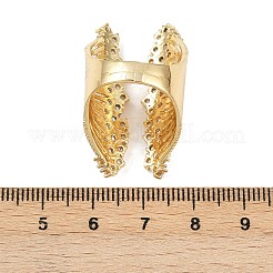 Brass Micro Pave Cubic Zirconia Cuff Rings&nbsp;RJEW-C140-04G