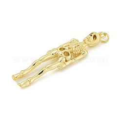 Halloween Theme Rack Plating Brass Pendants&nbsp;KK-Z067-14G-02