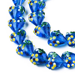 Handmade Bumpy Lampwork Beads Strands&nbsp;LAMP-N029-011B