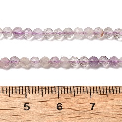 Faceted Natural Amethyst Beads Strands&nbsp;G-RM241221-B42