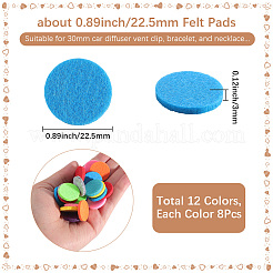 96Pcs 12 Colors  Fibre Perfume Pads&nbsp;DIY-SP0004-47A-02